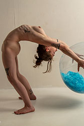 blue-moon feather ball art